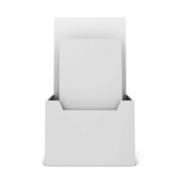 Brochure holder. 3d illustration isolated on white background