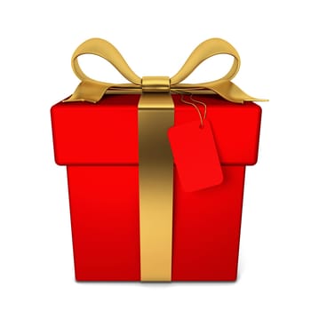 Gift box. 3d illustration isolated on white background