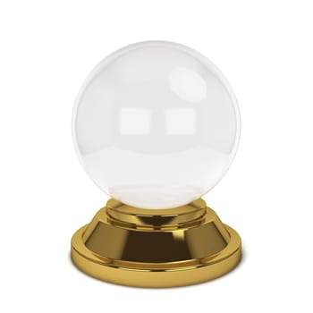 Crystal ball. 3d illustration isolated on white background