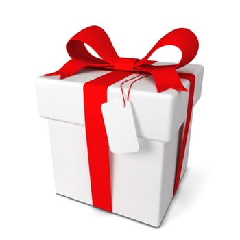 Gift box. 3d illustration isolated on white background