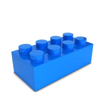 Toy brick. 3d illustration isolated on white background