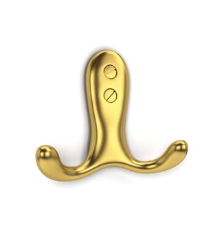 Wall hook. 3d illustration isolated on white background