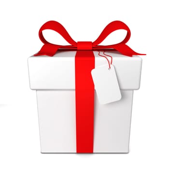Gift box. 3d illustration isolated on white background