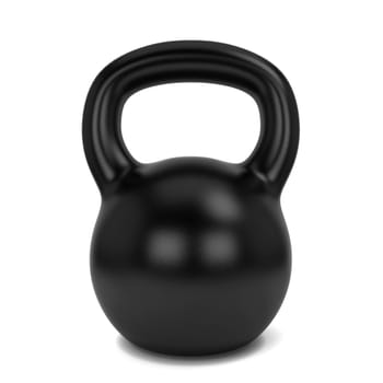 Fitness kettlebell. 3d illustration isolated on white background