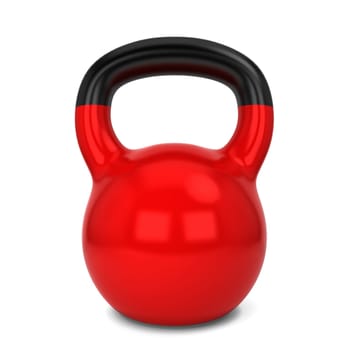Fitness kettlebell. 3d illustration isolated on white background
