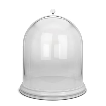 Glass bell. 3d illustration isolated on white background