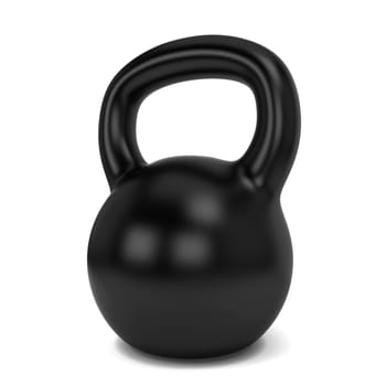 Fitness kettlebell. 3d illustration isolated on white background