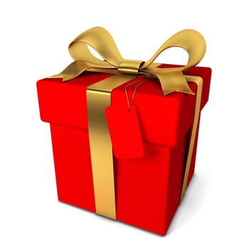 Gift box. 3d illustration isolated on white background