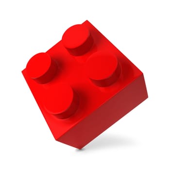 Toy brick. 3d illustration isolated on white background