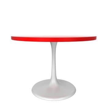 Round table. 3d illustration isolated on white background