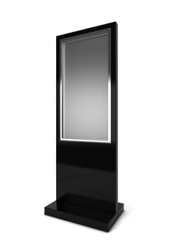 Lcd display stand. 3d illustration isolated on white background