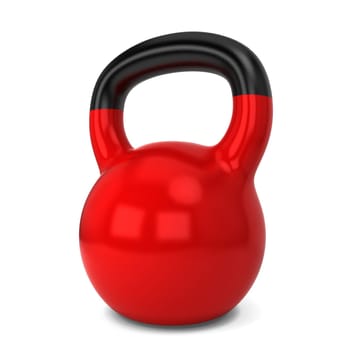 Fitness kettlebell. 3d illustration isolated on white background