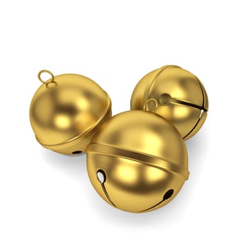 Jingle bells. 3d illustration isolated on white background