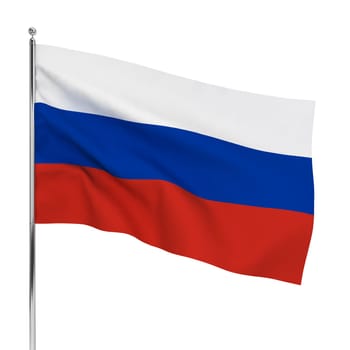 Flag of Russia. 3d illustration isolated on white background