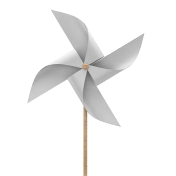 Pinwheel toy. 3d illustration isolated on white background