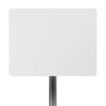 Blank placard. 3d illustration isolated on white background