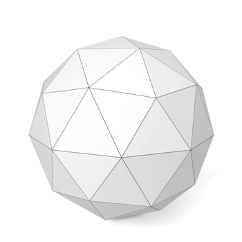Abstract shape. 3d illustration isolated on white background