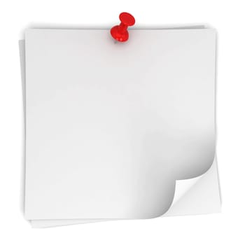 Paper notes. 3d illustration isolated on white background