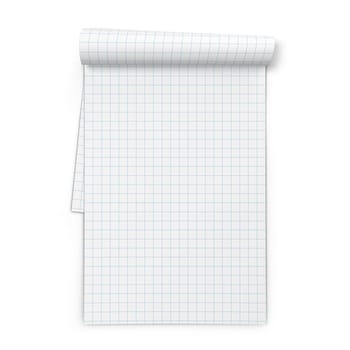 Blank notebook. 3d illustration isolated on white background