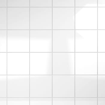 White tiles. 3d background