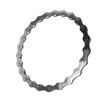 Bike chain. 3d illustration isolated on white background