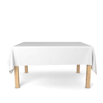 Dining table. 3d illustration isolated on white background