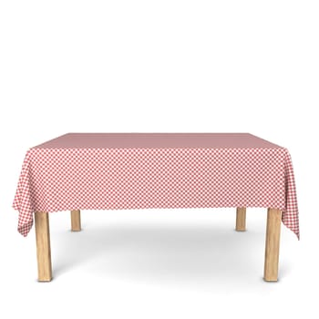 Dining table. 3d illustration isolated on white background
