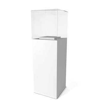Empty showcase. 3d illustration isolated on white background