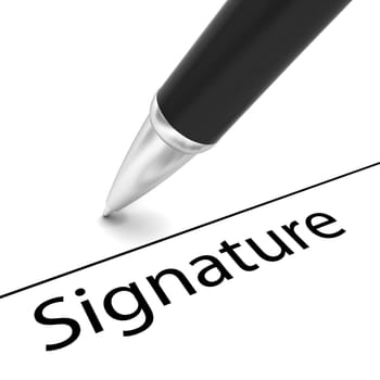 Business contract. 3d illustration isolated on white background