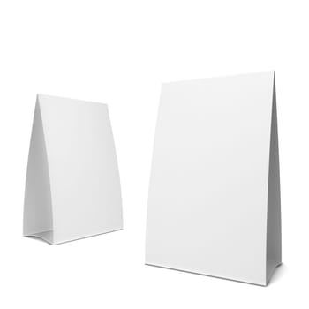 Tent cards. 3d illustration isolated on white background