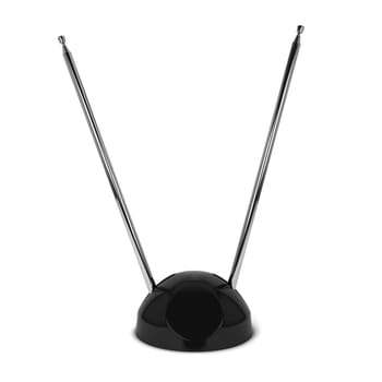 Retro tv antenna. 3d illustration isolated on white background