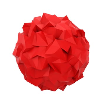 Abstract polygonal sphere. 3d illustration isolated on white background