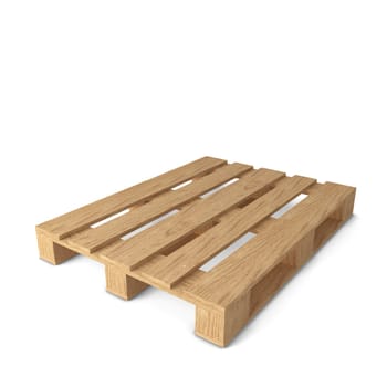 Wooden pallet. 3d illustration isolated on white background