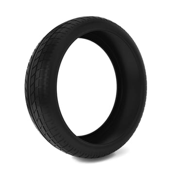 Black tires. 3d illustration isolated on white background
