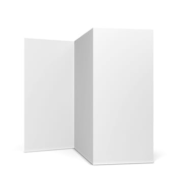 Blank brochure. 3d illustration isolated on white background