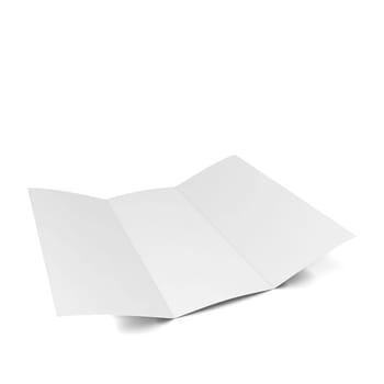 Blank brochure. 3d illustration isolated on white background