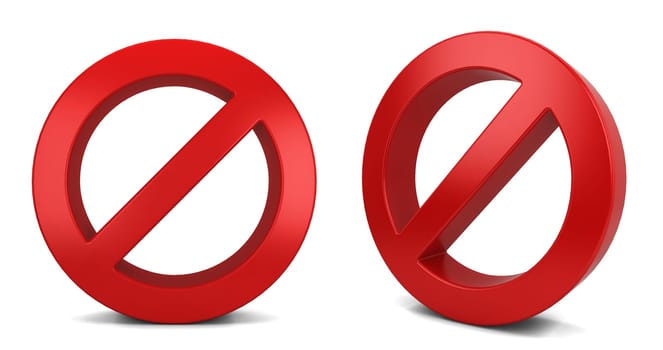 Warning sign. 3d illustration isolated on white background