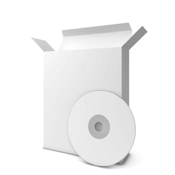 Software package. 3d illustration isolated on white background