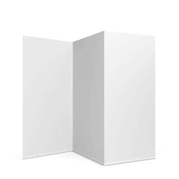 Blank brochure. 3d illustration isolated on white background