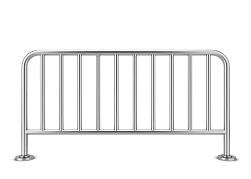 Metal barrier. 3d illustration isolated on white background