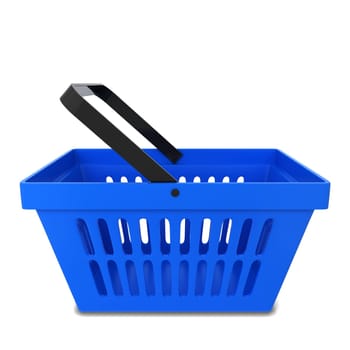 Shopping basket. 3d illustration isolated on white background