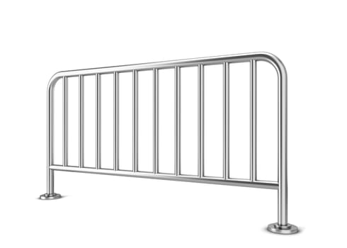Metal barrier. 3d illustration isolated on white background