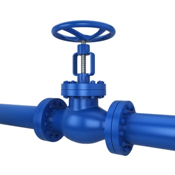 Metal valve. 3d illustration isolated on white background