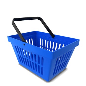 Shopping basket. 3d illustration isolated on white background