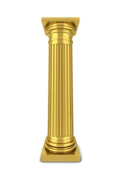 Classical column. 3d illustration isolated on white background