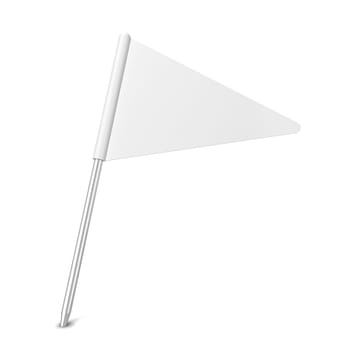 Pin flag. 3d illustration isolated on white background