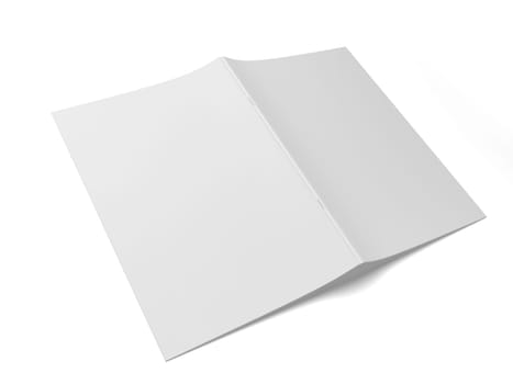 Blank magazine. 3d illustration isolated on white background