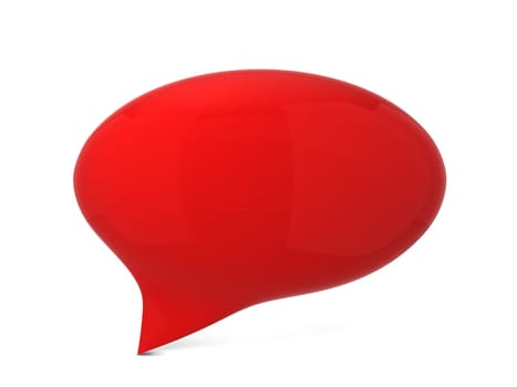 Speech bubble. 3d illustration isolated on white background