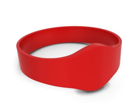Rfid bracelet. 3d illustration isolated on white background