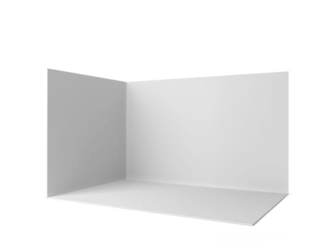 Simple trade show booth. 3d illustration isolated on white background